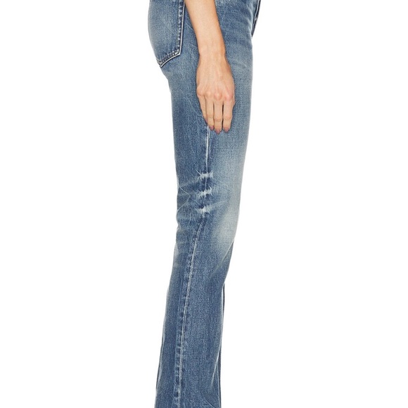 Saint Laurent Mid-Rise Faded Denim Bootcut Jeans - Picture 12 of 16